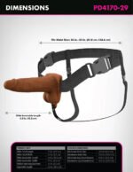 Fantasy X-Tensions Elite 6" Vibrating Hollow Silicone Strap-on - Brown - Image 5
