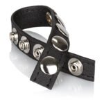 Leather Multi-Snap Cock Ring – Black - Image 5