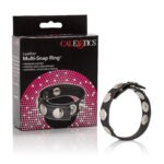 Leather Multi-Snap Cock Ring – Black - Image 6