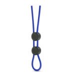 Stay Hard - Silicone Double Loop Cock Ring - Blue - Image 2