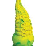 Alien Nation Octopod Silicone Rechargeable Vibrating Creature Dildo - Yellow and Green