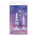 First Time Crystal Beaded Duo Anal Plug Set – Purple - Image 6