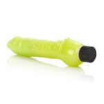 Glow-in-the-Dark Jelly Penis Vibrator 7 Inches – Yellow - Image 3