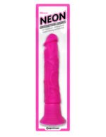 Neon Silicone Wall Banger Vibrating Dildo – Pink - Image 2