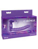 Fantasy C-Ringz Silicone Double Penetrator Rabbit - Purple - Image 6