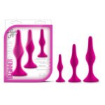 Luxe Beginner Plug Kit – 3-Piece Anal Plug Set, Platinum-Cured Silicone, Pink - Image 3