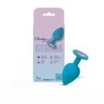 Gemma Clear Iridescent Gem Teal Silicone Plug - L - Image 3