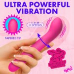 G-Spot Flexible Silicone Vibrator - Pink - Image 5