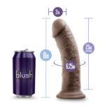 Au Naturel - 8 Inch Dildo With Suction Cup - Chocolate - Image 3