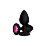 Cheeky Charms Gemma Pink Gem Medium Anal Plug – Black Silicone - Image 11