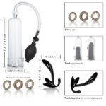 Dr. Joel Kaplan Essential Pump Kit with 3 Cock Rings and Curved Probe – Clear - Image 7