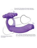 Fantasy C-Ringz Silicone Double Penetrator Rabbit - Purple - Image 4