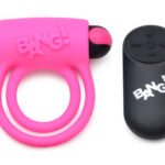 Bang - Silicone Cock Ring and Bullet With Remote Control - Pink