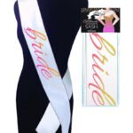 Glitterati Bride Sash - White