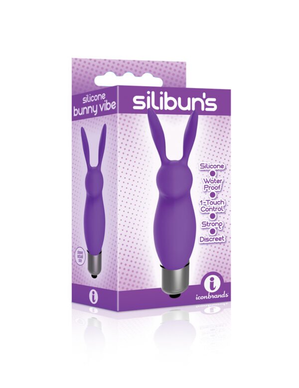 The 9's Silibuns Silicone Bunny Bullet - Purple