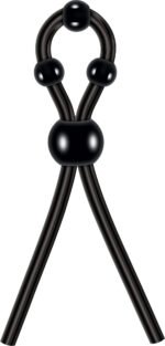 Ultimate Silicone Lasso Cock Ring – Black - Image 3