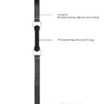 Silicone Bit Gag With Adjustable Bonded Leather  Straps - Black