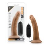 Dr. Skin - Dr. Dave - 7 Inch Vibrating Cock With Suction Cup - Mocha - Image 2