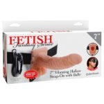 Fetish Fantasy Series 7-Inch Vibrating Hollow Strap-on With Balls - Flesh