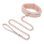 Peaches N Creame Fur Collar and Leash - Pink