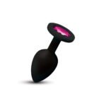 Gemma Pink Gem Black Silicone Anal Plug – Small - Image 5