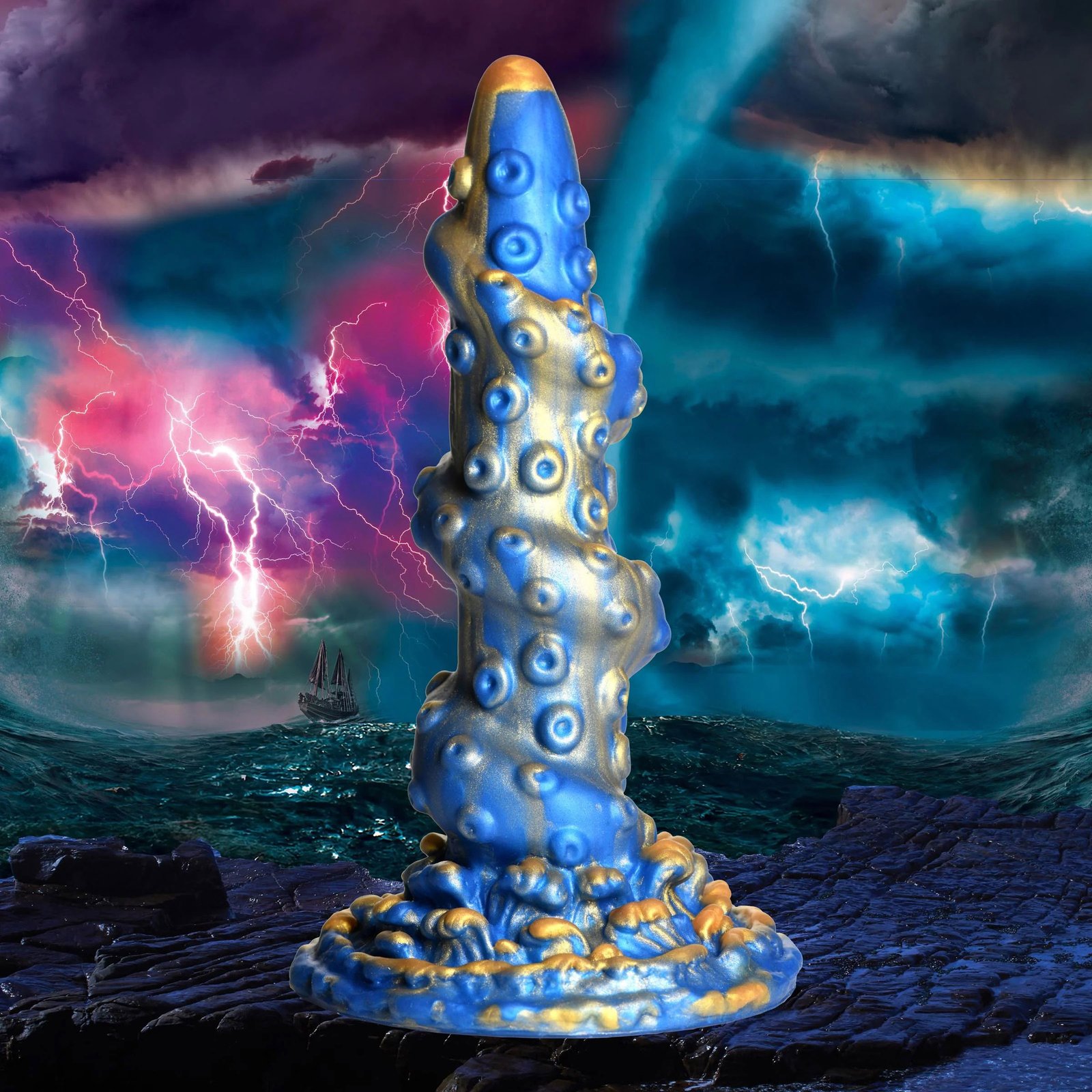 Lord Kraken Tentacled Silicone Dildo - Blue image 0 Lord Kraken Tentacled Silicone Dildo - Blue - Image 1