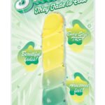 Shades, 7.5" Swirl Jelly Tpr Gradient Dong - Yellow and Mint