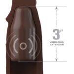 Fantasy X-Tensions Elite 9 Inch Sleeve Vibrating 3 Inch Plug With Remote - Brown