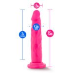 Neo - 7.5 Inch Dual Density Cock - Neon Pink - Image 7