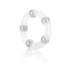 Metallic Bead Stretchy Enhancer Ring – Clear - Image 2