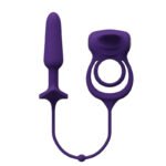 Humper Rechargeable Dual C-Ring With Anal Plug - Purple - Image 3