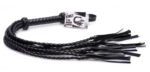 8 Tail Braided Flogger – Black - Image 2