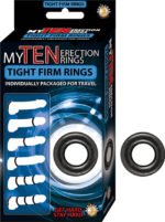 My Ten Erection Rings – Black TPE Cock Rings, Pack of 10