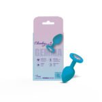 Gemma Clear Iridescent Gem Teal Silicone Plug - S - Image 2