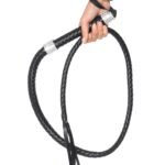 Rhinestone Handle Whip - Black