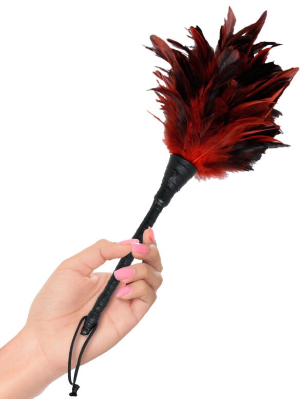 Fetish Fantasy Series Frisky Feather Duster - Red/ Black