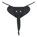 Squeaker Elephant G-String – Black, One Size - Image 2