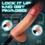 8" Cock Lock Dildo With Balls - Light - Image 5