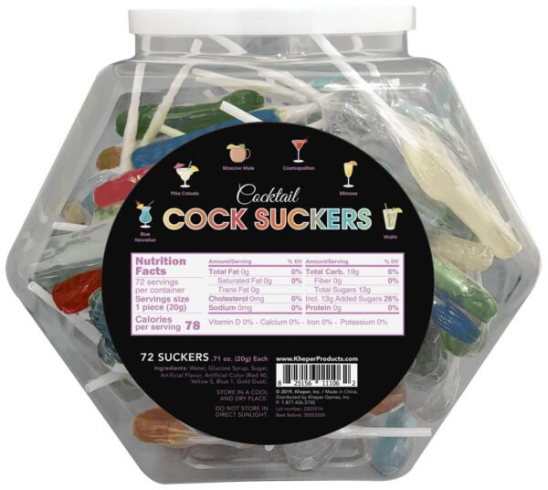 Cocktail Cock Suckers Fish Bowl - 72 Suckers