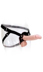 Basix Rubber Works Universal Harness with 3 Silicone Rings – Black