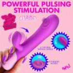 Clit Tapping Pulsing Rabbit Vibrator – Purple, Body-Safe Silicone, Rechargeable - Image 5