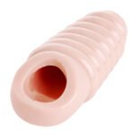 Really Ample Ribbed Penis Enhancer Sheath – Beige - Image 4