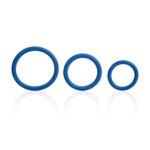 Tri-Rings Cock Ring Set – Blue - Image 2