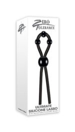 Ultimate Silicone Lasso Cock Ring – Black - Image 2