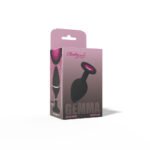 Cheeky Charms Gemma Pink Gem Medium Anal Plug – Black Silicone - Image 2