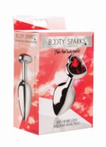 Red Heart Gem Anal Plug – Medium, Aluminum, Red - Image 3