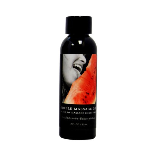 Edible Massage Oil Gift Set Box - 2 Fl. Oz. Bottles - Strawberry, Watermelon, Vanilla