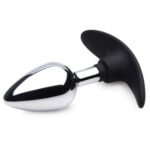 Dark Invader Metal and Silicone Anal Plug - Medium