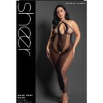 Make Your Move Footless Open Crotch Bodystocking - Queen - Black