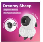 Satisfyer Dreamy Sheep Rechargeable Air Pulse and Vibrating Clitoral Stimulator – White - Image 3